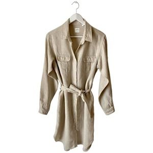 Billy Reid Natural Linen Shirt Dress Size Large